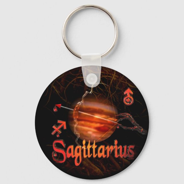 Valxart gothic Sagittarius zodiac-nyckelkedjor Nyckelring (Framsida)