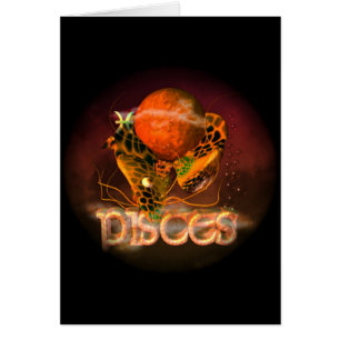 Valxart kuslig zodiac bördiga Pisces Hälsningskort