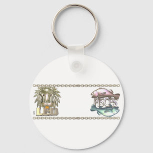 Valxart Leo Pisces zodiac-vänskaper Nyckelring