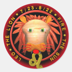 Valxart Leo zodiac Runt Klistermärke
