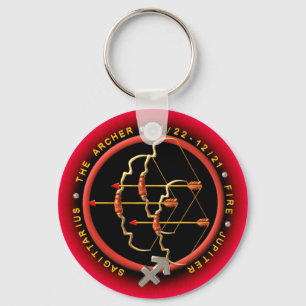 Valxart Sagittarius zodiac logotyp Nyckelring