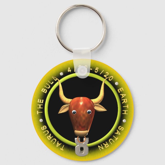 Valxart Taurus zodiac logotyp Nyckelring (Framsida)