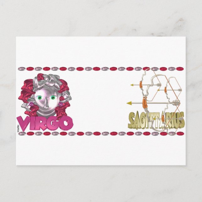 ValxArt Våg Sagittarius zodiac vänskap Vykort (Framsida)