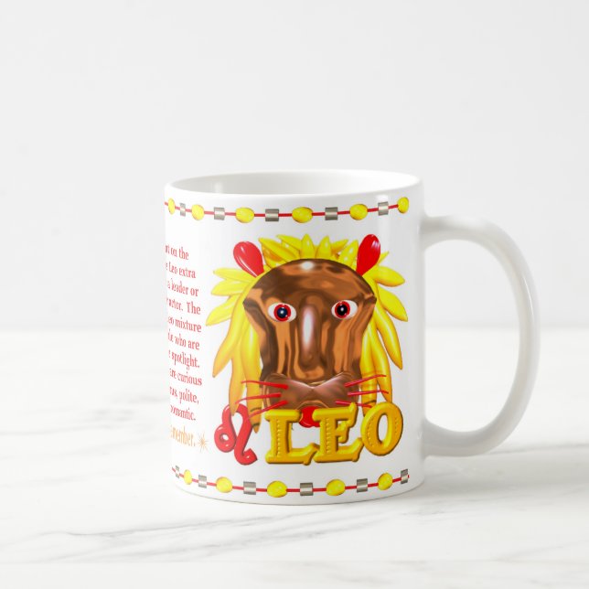 ValxArt zodiac avfyrar apan Leo född 1956 2016 Kaffemugg (Höger)