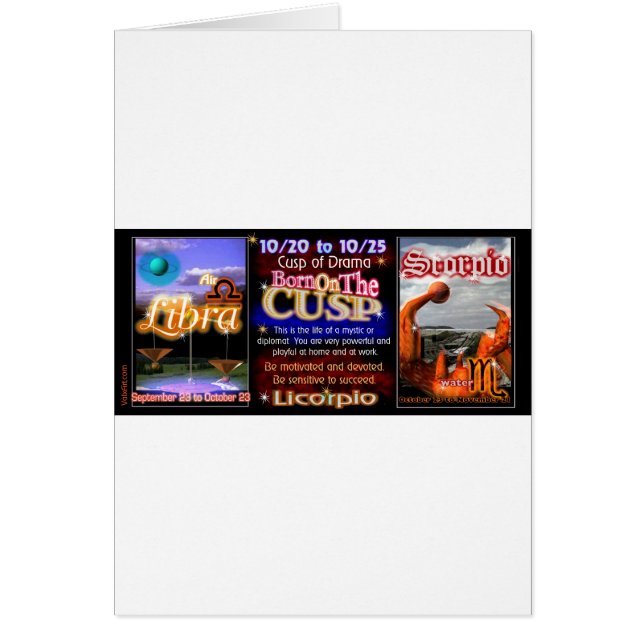 Valxarts Libra Scorpio cusp Hälsningskort (Framsidan)