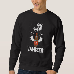 Vamöl som dricker Halloween fest eller öl Lång Ärmad Tröja