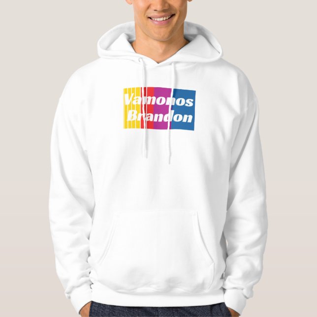 Vamonos Brandon skuggade text Hoodie (Framsida)
