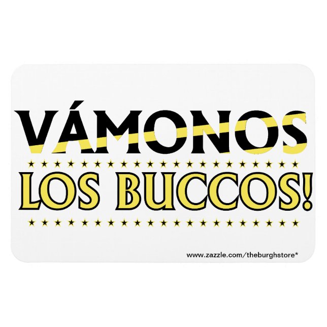 VAMONOS Los Buccos! Magnet! med butiken adress XL Magnet (Horisontell)