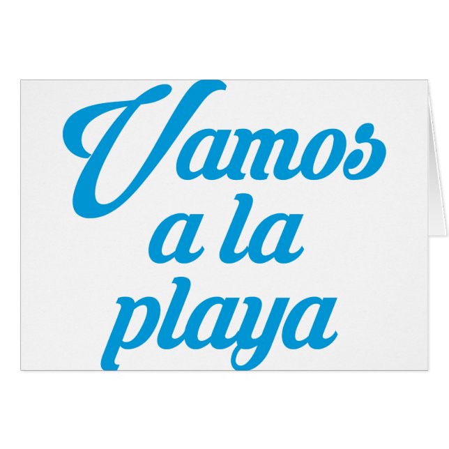 VAMOS A LA PLAYA HÄLSNINGSKORT (Framsidan Horizontal)