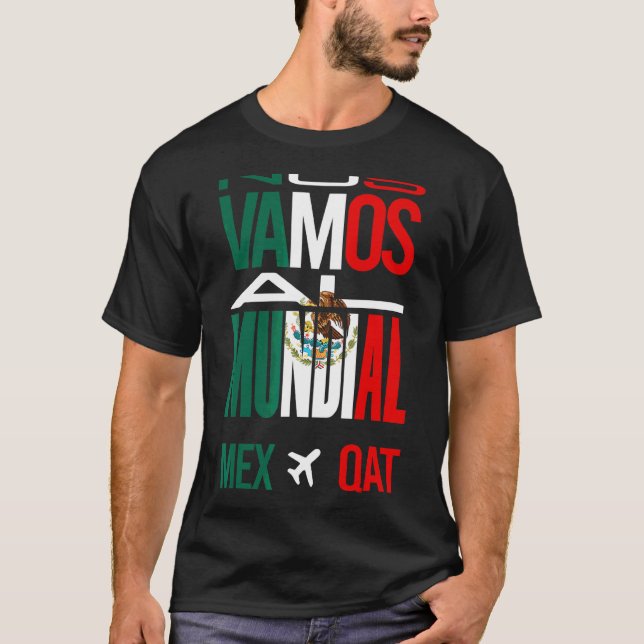Vamos Al Mundial Mexico 2022 Mexikanska Pridet T Shirt (Framsida)
