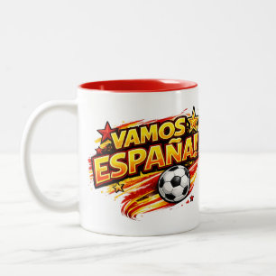VAMOS ESPANA Mugg Patriotiska Spanien Fotboll