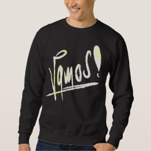 Vamos handskriven graffiti-typografi lång ärmad tröja
