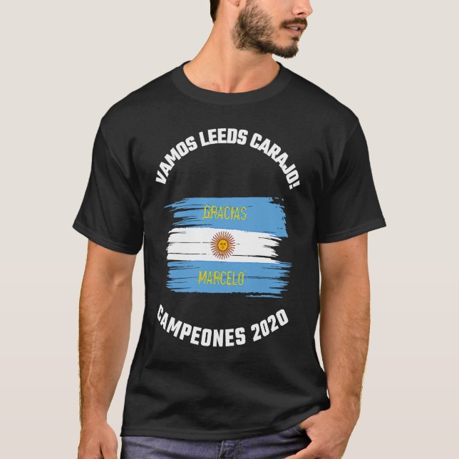 Vamos Leeds Carajo Campeones 2020 Gracias Marcelo T Shirt (Framsida)