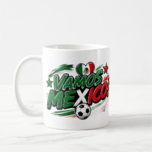 VAMOS MEXICO! Fan  Mexikansk stolthet fotboll Kaffemugg