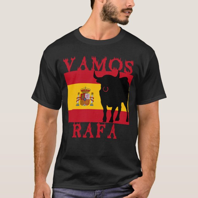 Vamos Rafa med flagga av Spanien Tee (Framsida)