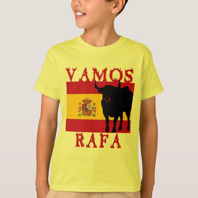 Vamos Rafa med flagga av Spanien Tee (Framsida)