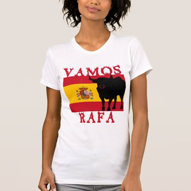 Vamos Rafa med flagga av Spanien Tröja (Framsida)