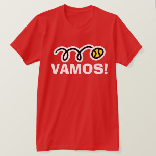 Vamos! Röd tennis t shirt för manar