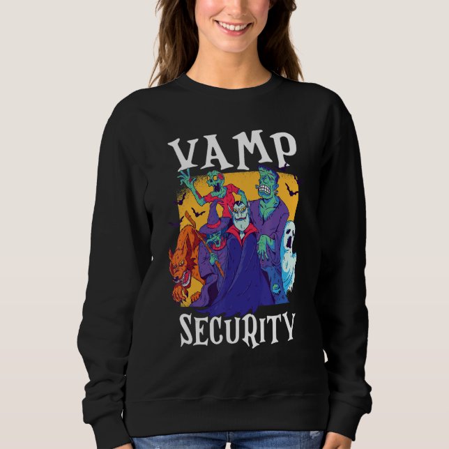 Vamp Security  Easy Halloween Costume T Shirt (Framsida)