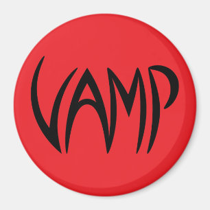 Vampig text (röd/svart) version magnet