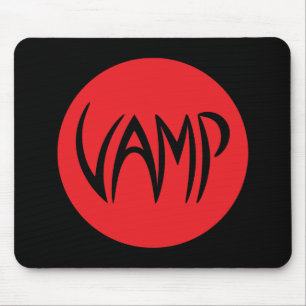 Vampig text (röd/svart) version musmatta