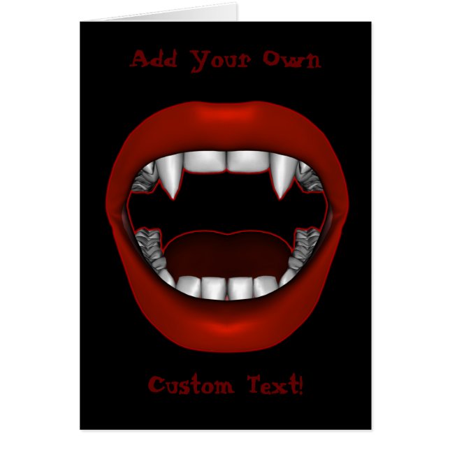 Vampigt munkort hälsningskort (Framsidan)