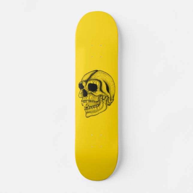 Vampir - Schädel Bleistift Zeichnung Mini Skateboard Bräda 18,7 Cm (Framsida)