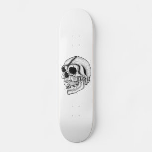 Vampir Schädel svartvit design Skateboard Bräda 21,5 Cm
