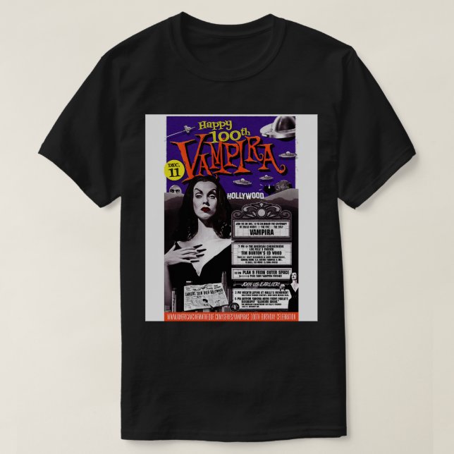 Vampira Turns T Shirt (Design framsida)
