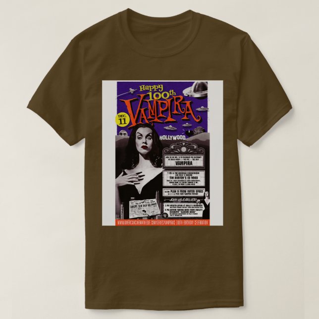 Vampira Turns T Shirt (Design framsida)