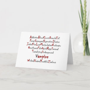 Vampire Alphabet Kort