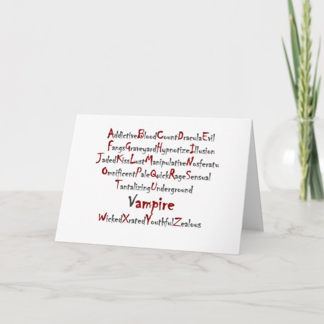 Vampire Alphabet Kort (Framsida)