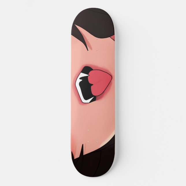 Vampire Anime Läppar Skateboard Deck (Framsida)