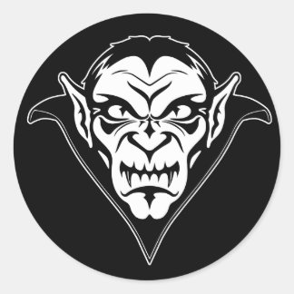 Vampire Ansikte Runt Klistermärke