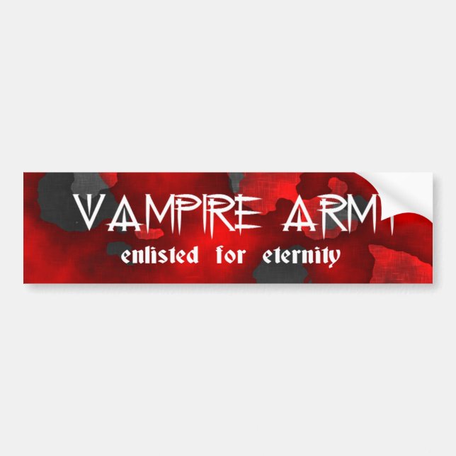 Vampire Army Gothic Humor Bildekal (Framsidan)