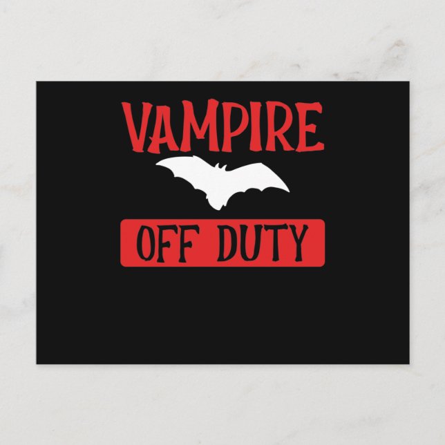Vampire bat off duty vykort (Framsida)