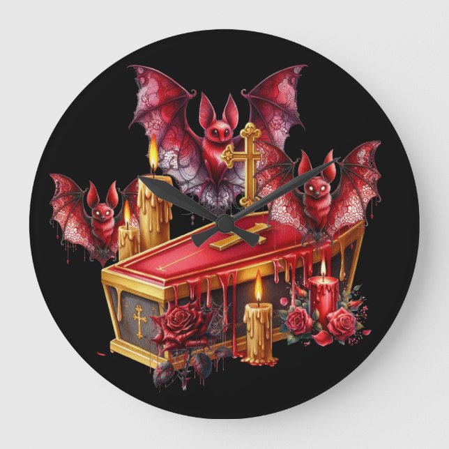 Vampire Bats Stor Klocka (Framsida)