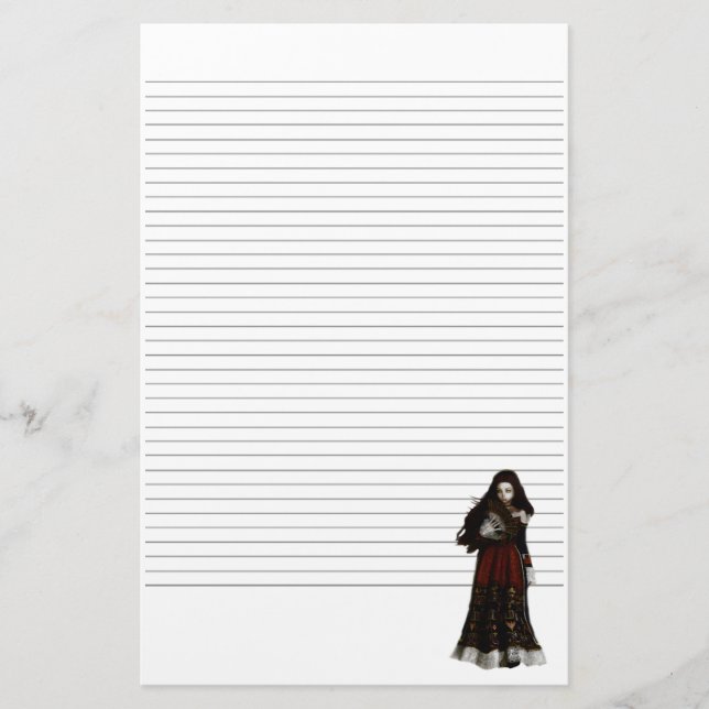 Vampire Beauty Lining Stationery Brevpapper (Framsida)