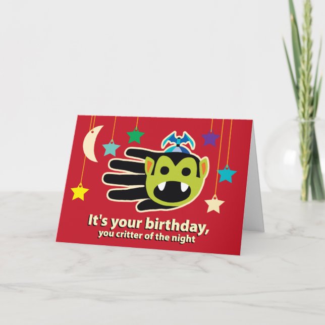 Vampire Birthday Card Kort (Framsida)
