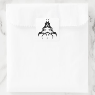 Vampire bishop, liten fisk fyrkantigt klistermärke