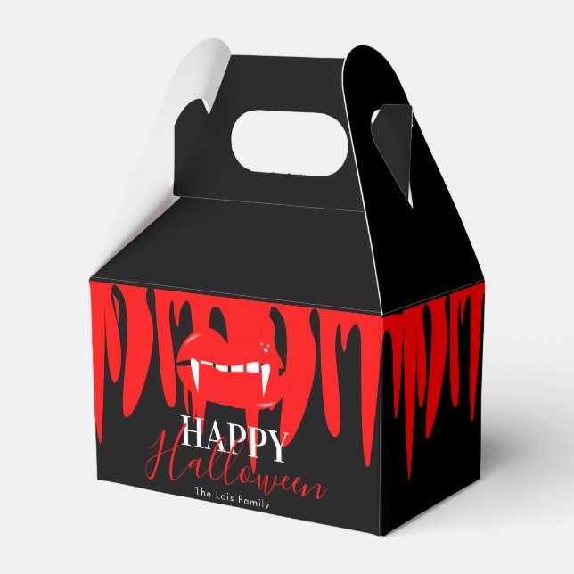 Vampire Blodläppar Halloween Födelsedagsfest     Presentaskar (Framsidan Sidan)