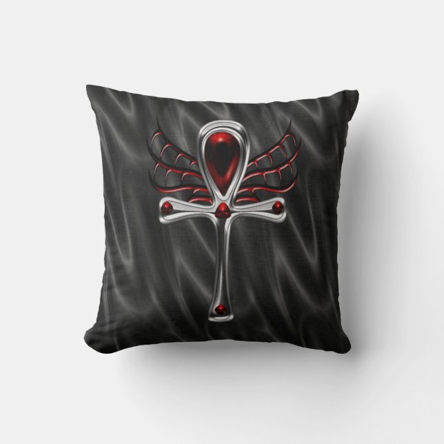 Vampire Blood Ankh Goth Pillow Kudde (Framsida)