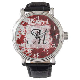 Vampire Blood Dripping Bassäng Crimson Red Flui Wa Armbandsur