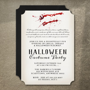 Vampire Blood Vintage Halloween fest Inbjudningar