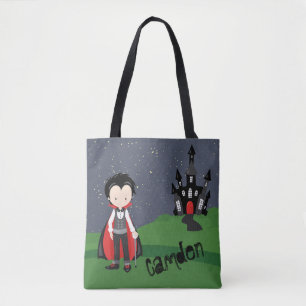 Vampire Boy Halloween-Personlig Tygkasse
