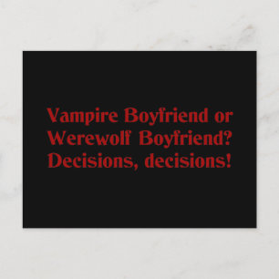 Vampire Boyvän eller Werevarg Boykompis Vykort