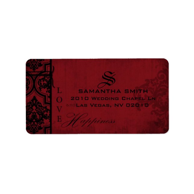 Vampire Bride Address Label D Adressetikett (Framsidan)