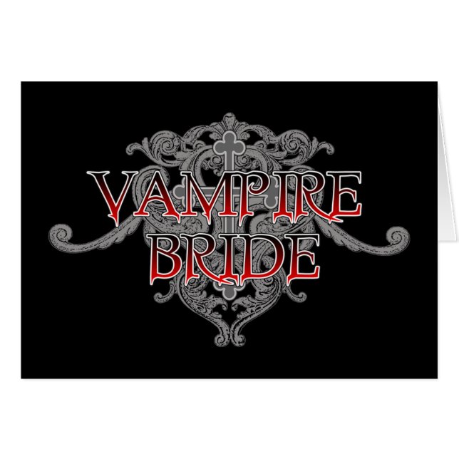 Vampire Bride Card Hälsningskort (Framsidan Horizontal)