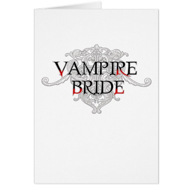 Vampire Bride Card Hälsningskort (Framsidan)