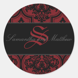 Vampire Bride Monogram Sticker B2 Runt Klistermärke